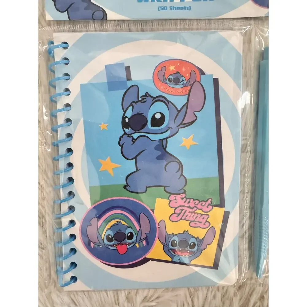 Disney Stitch Stationery Set spiral notebook 50 sheets size A6 with Pen